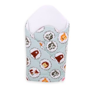 Baby nest with stiffening - mint animals