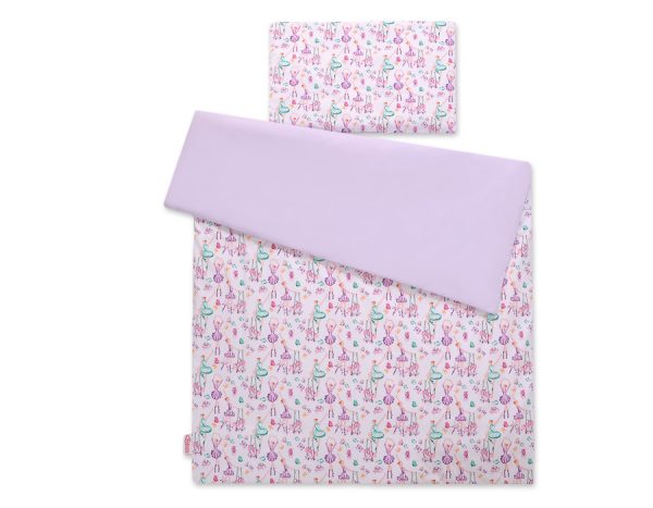 Baby cotton bedding set 2-pcs 140x200 Junior - ballerinas lilac - Image 3