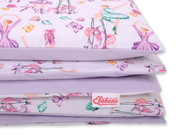 Baby cotton bedding set 2-pcs 140x200 Junior - ballerinas lilac - Image 2