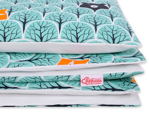 Baby cotton bedding set 2-pcs 120x90 cm- mint forest - Image 2