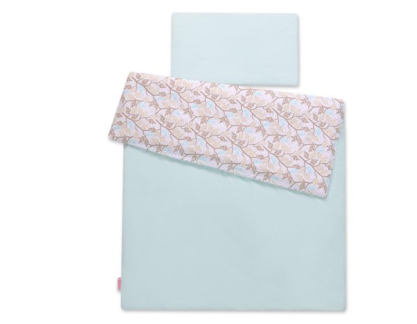Baby cotton bedding set 2-pcs - beige leaves - Image 5