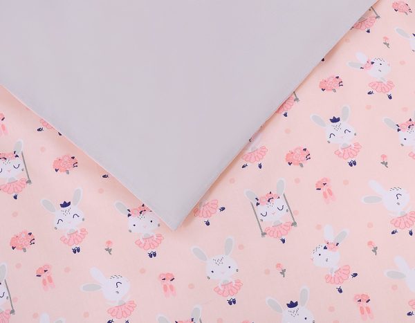 Baby cotton bedding set 2-pcs 120x90 cm-  ballerinas pink - Image 3