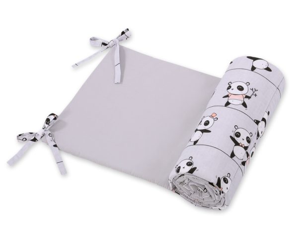 Universal bumper for cot - gray panda - Image 2