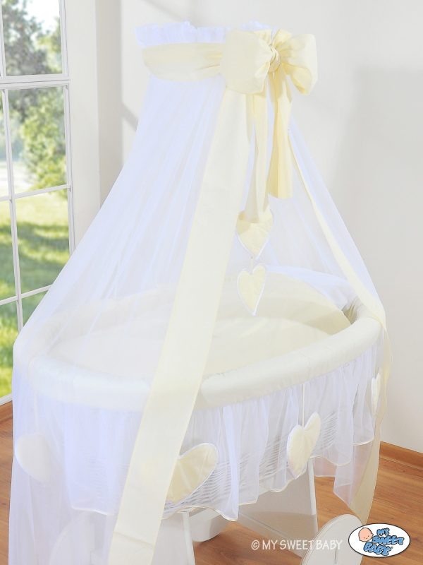 Moses Basket/Wicker drape crib Deluxe- Amelie cream - Image 3