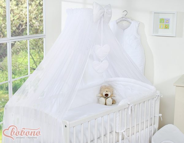 Mosquito-net made of chiffon- Hanging Hearts white - Image 2
