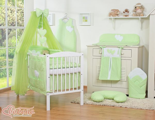 Mosquito-net made of chiffon- Hanging Hearts green - Image 3