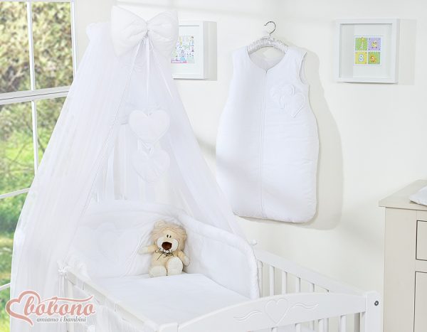 Mosquito-net made of chiffon- Hanging Hearts white - Image 3