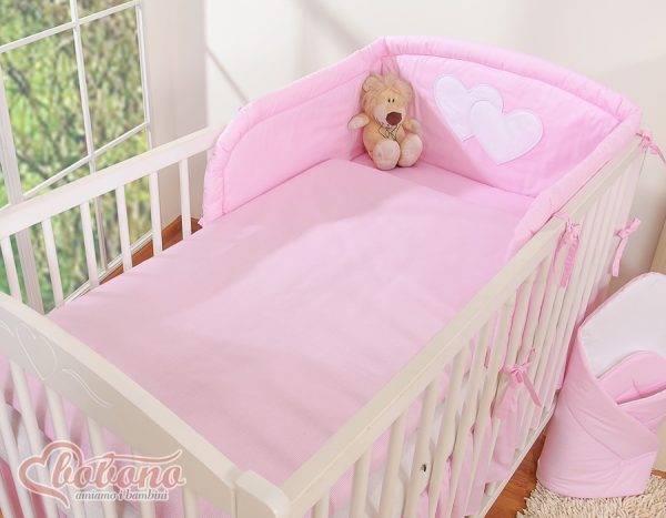 Bedding set 3-pcs- Hanging Hearts pink strips - Image 7