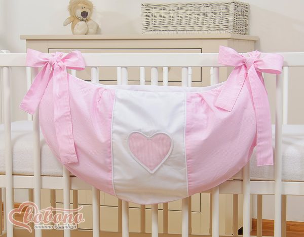 Toys bag- Hanging Hearts pink strips - Image 2