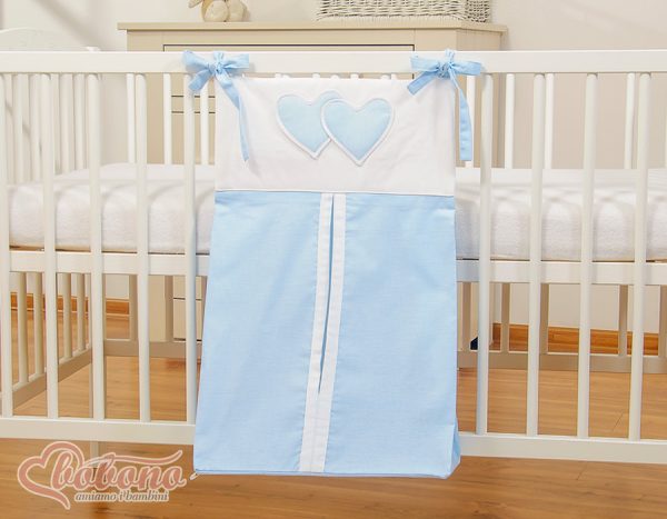 Diaper bag- Hanging Hearts blue strips - Image 2