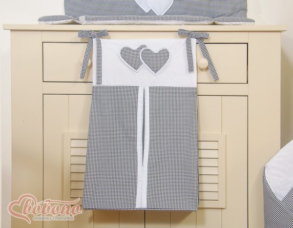 Diaper bag- Hanging Hearts black checkered - Image 2