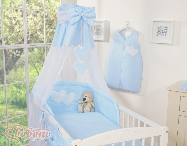 Canopy made of Chiffon- Hanging Hearts blue strips - Image 4