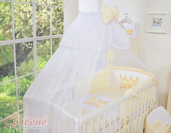 Bedding set 5pcs with mosquito-net- Little Prince/Princess cream - Image 6