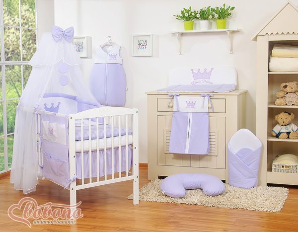 Bedding set 5pcs with mosquito-net- Little Prince/Princess lilac - Image 2