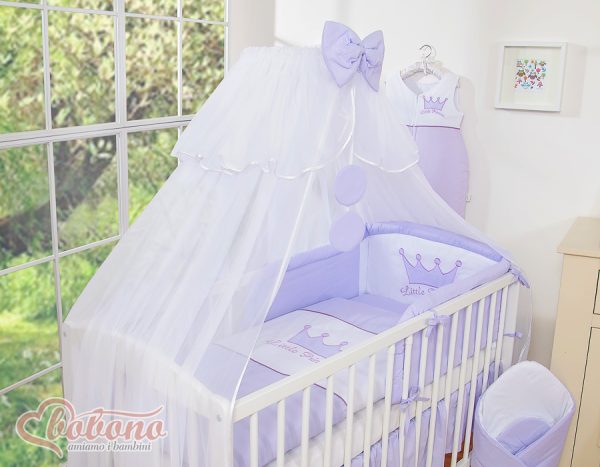 Bedding set 5pcs with mosquito-net- Little Prince/Princess lilac - Image 3
