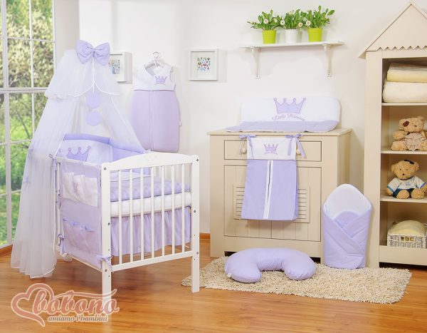Bedding set 5pcs with mosquito-net- Little Prince/Princess lilac - Image 4