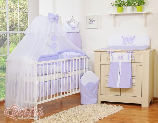 Bedding set 5pcs with mosquito-net- Little Prince/Princess lilac - Image 7