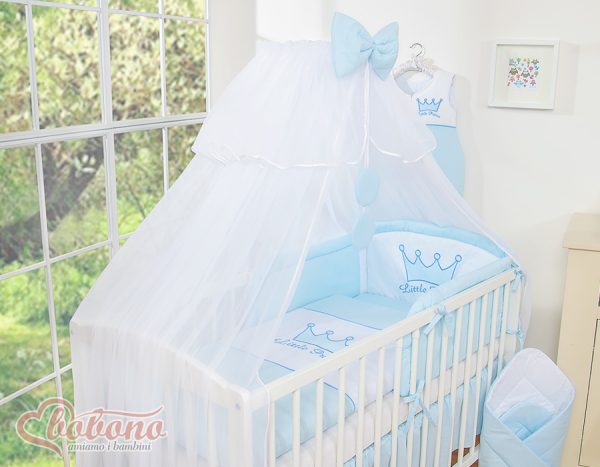 Bedding set 5pcs with mosquito-net- Little Prince/Princess blue - Image 2