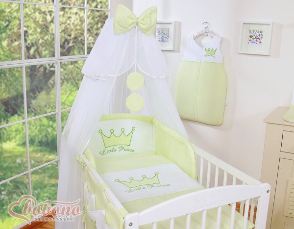 Bedding set 5pcs with mosquito-net- Little Prince/Princess green - Image 4