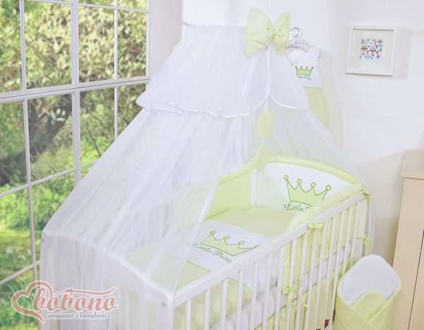 Bedding set 5pcs with mosquito-net- Little Prince/Princess green - Image 8