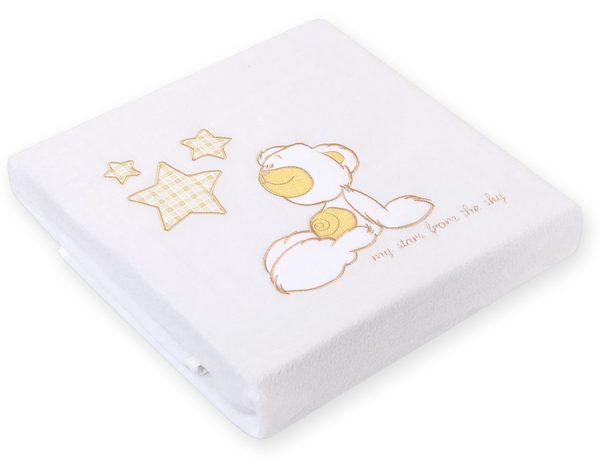 Polar fleece blanket for babies - Carlo- Teddy Bear with Stars white - Image 2