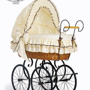 Moses Basket/Retro wicker crib Emma - Cream
