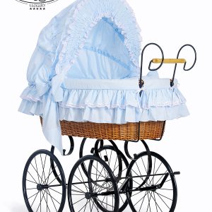 Moses Basket Retro wicker crib Victoria - Blue