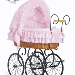 Moses Basket/Retro wicker crib Victoria - Pink