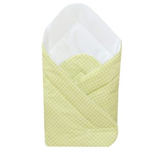 Baby nest with stiffenig- Basic green checkered