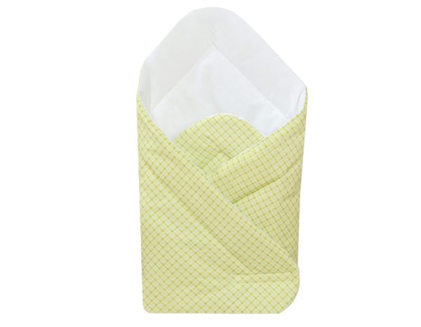 Baby nest with stiffenig- Basic green checkered
