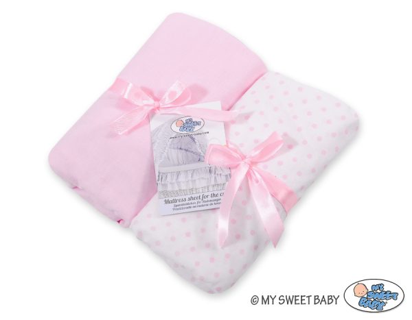 Sheet made of cotton for wicker crib- 2pcs - Image 2