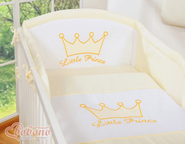 Bedding set 2-pcs- Little Prince/Princess cream