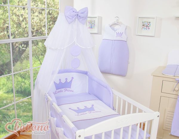 Bedding set 5pcs with mosquito-net- Little Prince/Princess lilac