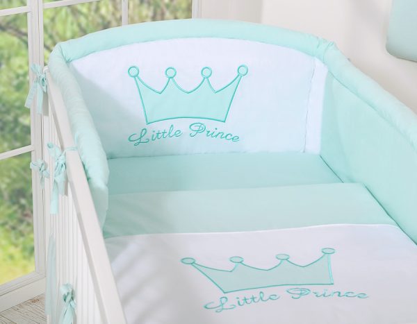 Bedding set 3pcs- Little Prince/Princess mint