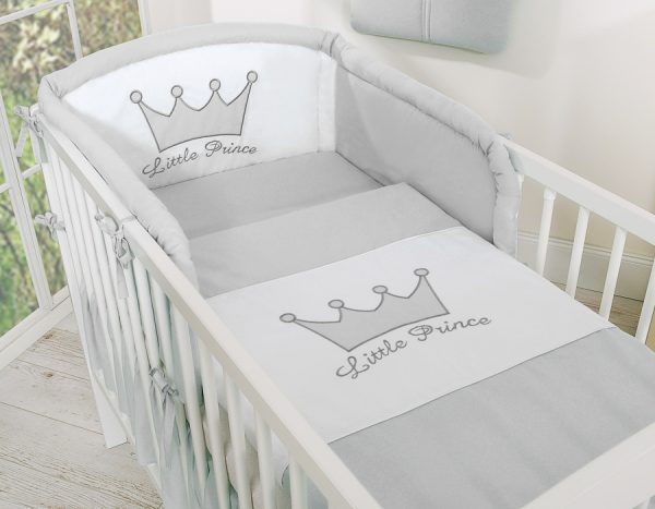 Bedding set 3pcs- Little Prince/Princess gray - Image 2