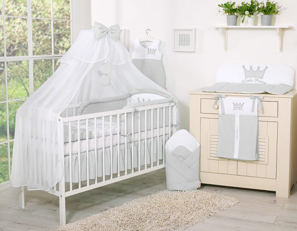 Mosquito-net made of chiffon- Little Prince/Princess gray