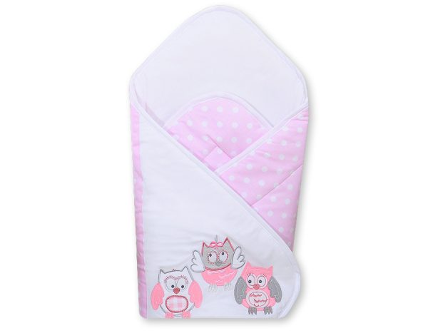Baby nest with stiffenig- Owls Bigi Zibi & Adele pink