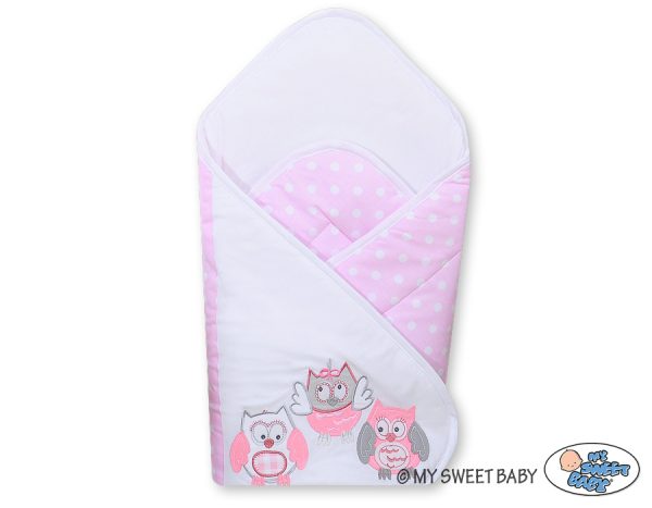 Baby nest with stiffenig- Owls Bigi Zibi & Adele pink - Image 2