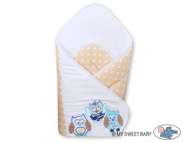 Baby nest with stiffenig- Owls Bigi Zibi & Adele beige - Image 2