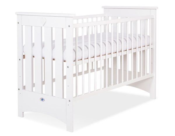 Wooden baby cot  120x60cm Lorenzo III white, with teething rail - Image 3