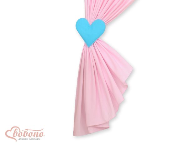 Children's room curtains with hearts pink and turquoise - Image 3