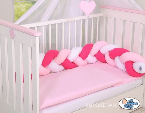 Knot bumper- white-dark pink-pink - Image 3