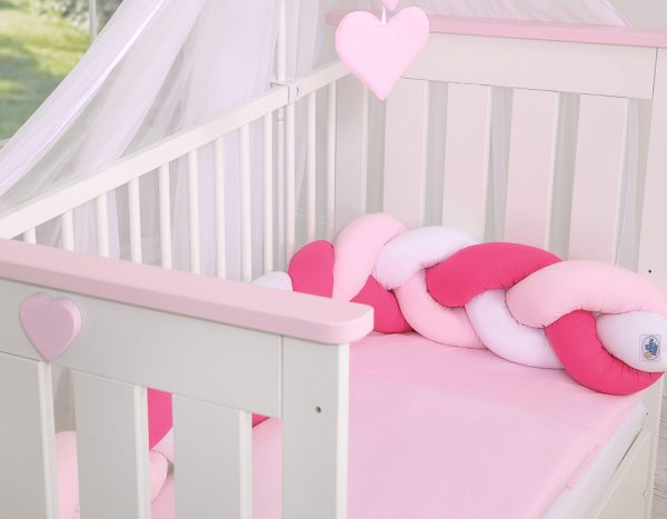Knot bumper- white-dark pink-pink - Image 4