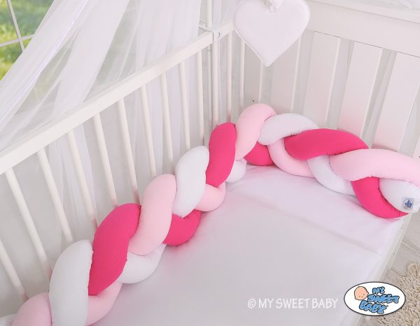 Knot bumper- white-dark pink-pink - Image 5