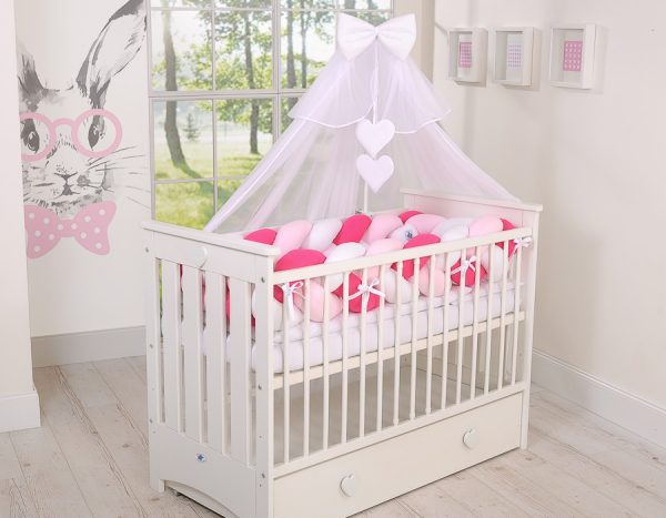 Knot bumper XXL- white-dark pink-pink - Image 3