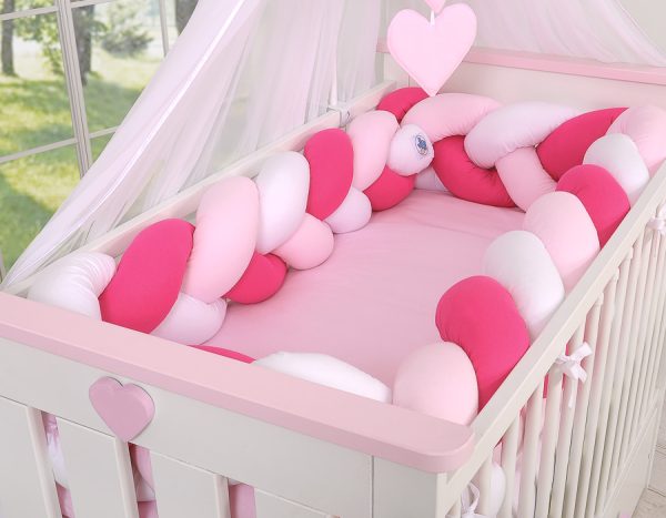 Knot bumper XXL- white-dark pink-pink - Image 4
