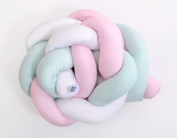 Knot bumper-  white-pink-mint - Image 2