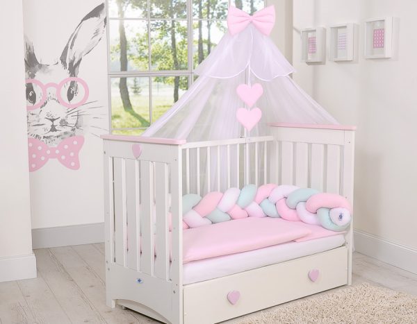 Knot bumper-  white-pink-mint - Image 7