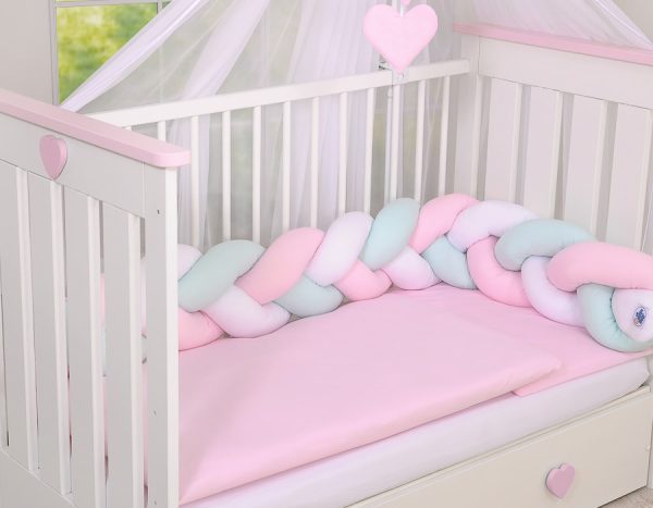 Knot bumper-  white-pink-mint - Image 8