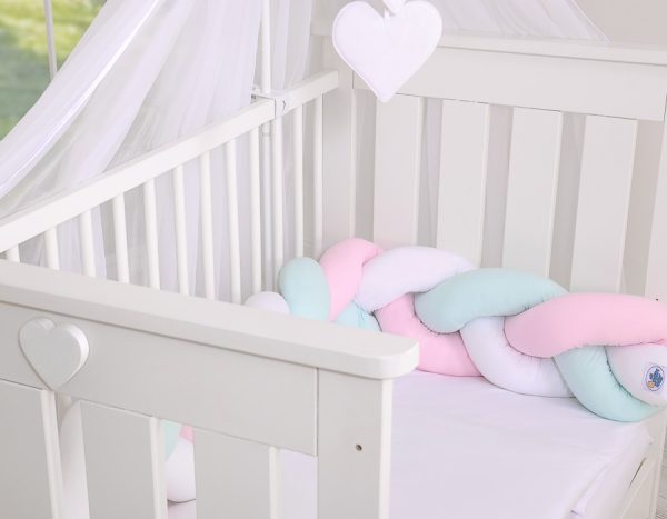 Knot bumper-  white-pink-mint - Image 11